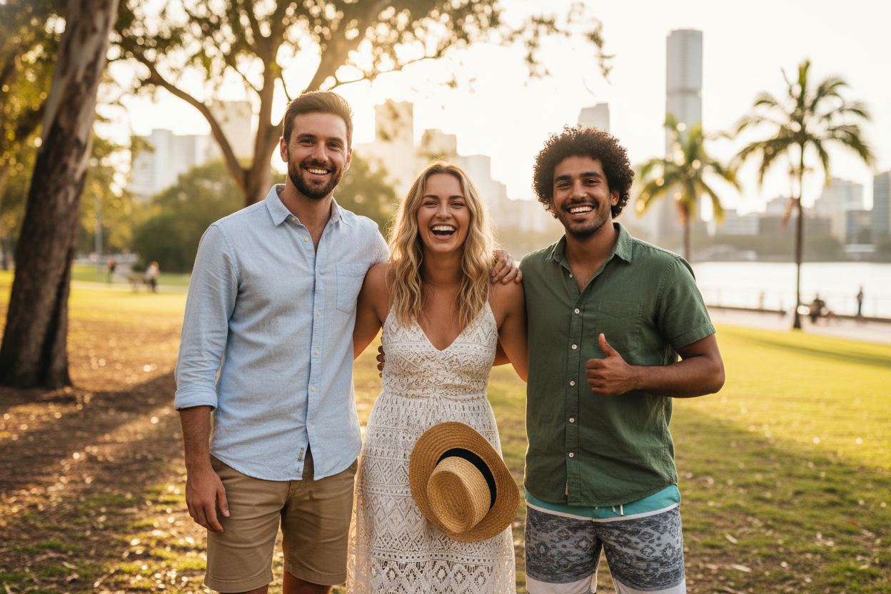 3 people, dan sienna and aaron from brisbane age 28 - 31